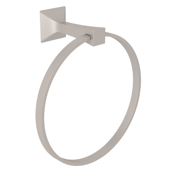 Vincent Wall Mount Towel Ring - Satin Nickel | Model Number: VIN4STN - Product Knockout