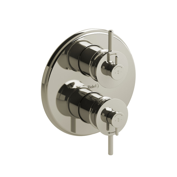 DISCONTINUED 4-way Type T/P (thermostatic/pressure balance) 3/4" coaxial complete valve - Polished Nickel | Model Number: AT83PN