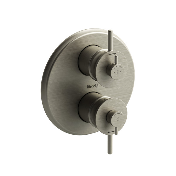 DISCONTINUED 4-way Type T/P (thermostatic/pressure balance) 3/4" coaxial complete valve - Brushed Nickel | Model Number: ATOP83BN
