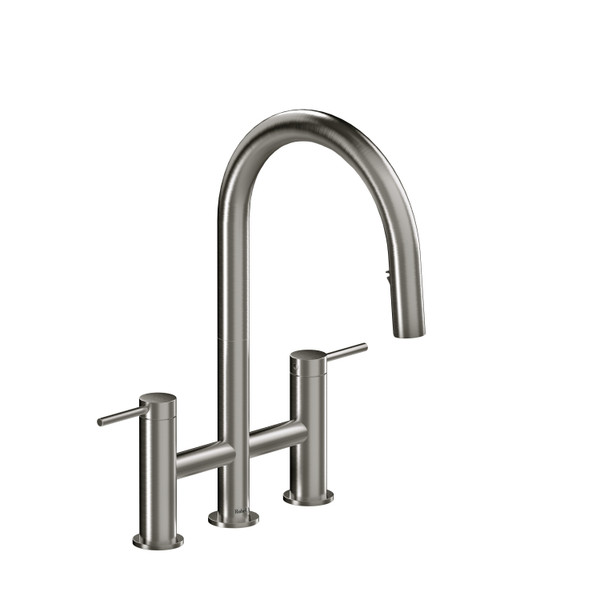 DISCONTINUED-Azure Bridge Pull-Down Kitchen Faucet - Stainless Steel | Model Number: AZ400SS-15 - Product Knockout