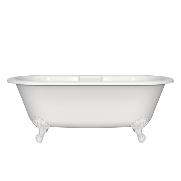 Cheshire 69" x 31" Freestanding Soaking Bathtub - Standard White (Gloss) | Model Number: CHE-N-SW-OF+FT-CHE-WH
