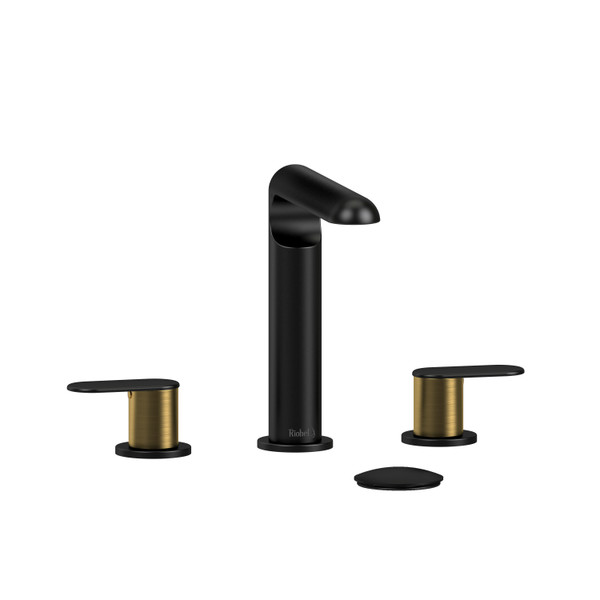 Ciclo 8 Inch Bathroom Faucet - Black and Brushed Gold | Model Number: CI08BKBG-05 - Product Knockout