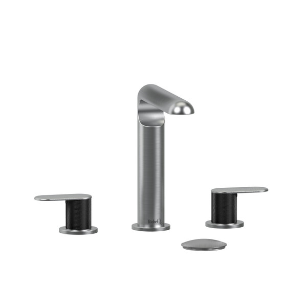 DISCONTINUED Ciclo™ Widespread Lavatory Faucet - Brushed Chrome/Black | Model Number: CI08KNBCBK-05
