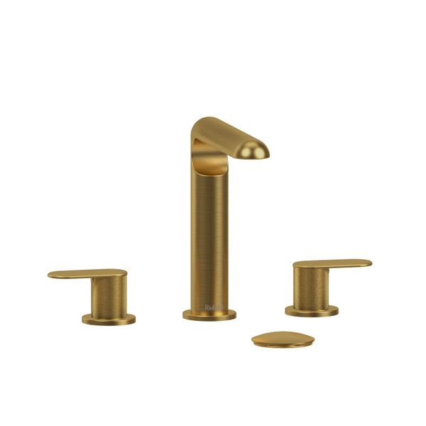 Ciclo 8 Inch Bathroom Faucet - Brushed Gold with Knurled Lever Handles | Model Number: CI08KNBG-05 - Product Knockout
