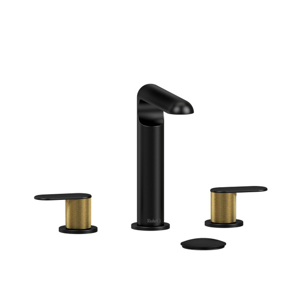 DISCONTINUED Ciclo™ Widespread Lavatory Faucet - Black/Brushed Gold | Model Number: CI08KNBKBG-05