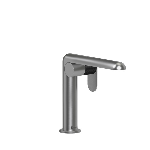 DISCONTINUED-Ciclo Single Hole Bathroom Faucet - Brushed Chrome and Black with Knurled Lever Handles | Model Number: CIS00KNBCBK-10 - Product Knockout