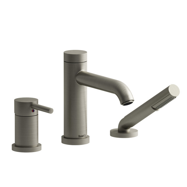 CS 3-Piece Type P (Pressure Balance) Deck-Mount Tub Filler With Hand Shower PEX - Brushed Nickel | Model Number: CS16BN-SPEX - Product Knockout