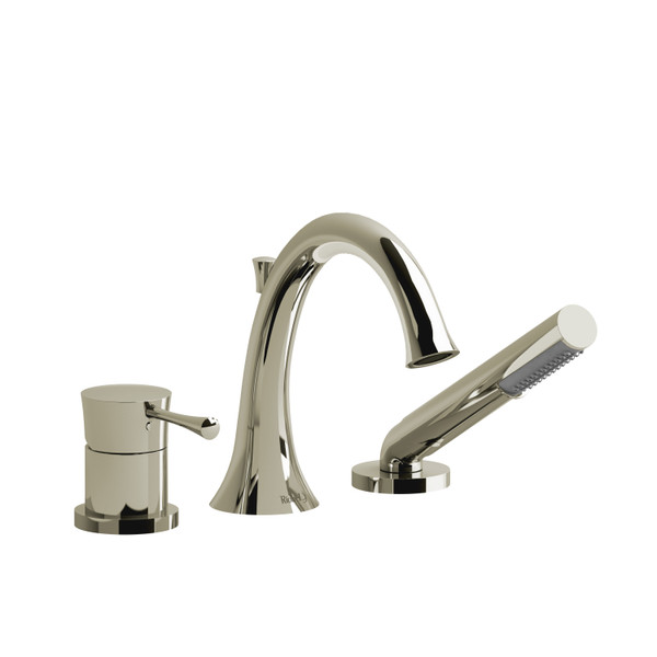 DISCONTINUED-Edge 3-Piece Deck-Mount Tub Filler With Handshower - Polished Nickel | Model Number: ED10PN - Product Knockout