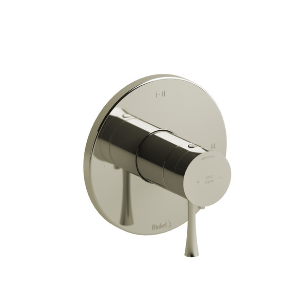 Valve complète coaxiale en PEX type T/P (thermostatique/pression équilibrée) à 2 voies Edge - Nickel poli   | Numéro de modèle: EDTM23PN-SPEX - Produit épuisé
