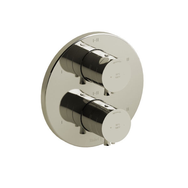DISCONTINUED 4-way Type T/P (thermostatic/pressure balance) 3/4"coaxial complete valve - Polished Nickel | Model Number: EDTM46PN