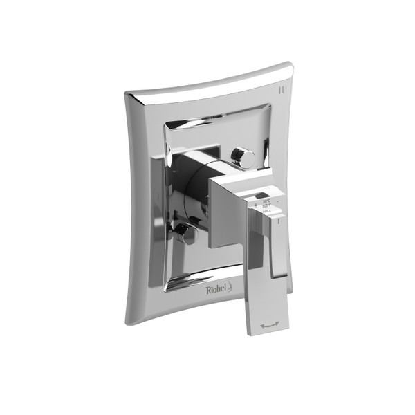 DISCONTINUÉ -Extension de valve complète coaxiale en PEX (thermostatique/pression équilibrée) à 3 voies type T/P Eiffel - Chrome | Numéro de modèle: EF45C-EX - Produit épuisé
