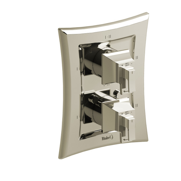 DISCONTINUED 4-way Type T/P (thermostatic/pressure balance) 3/4"coaxial complete valve - Polished Nickel | Model Number: EF46PN