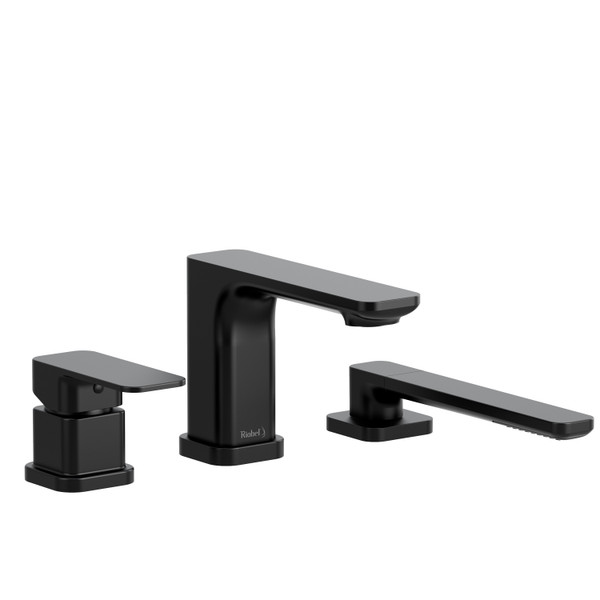 DISCONTINUED 3-piece deck-mount tub filler With Handshower - Black | Model Number: EQ10BK