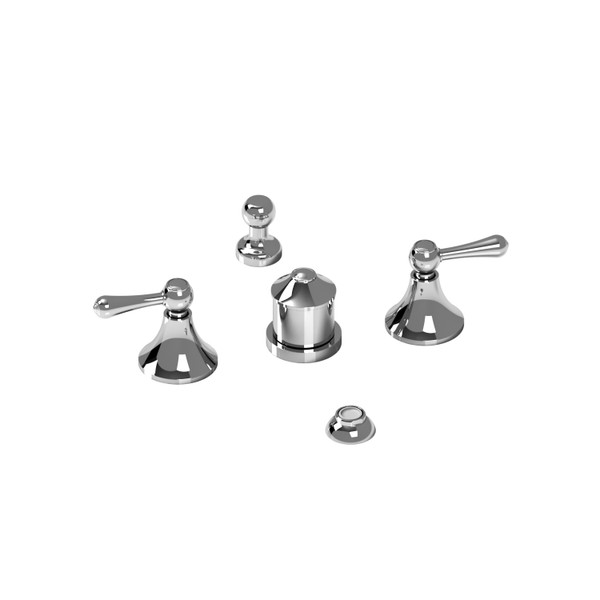 DISCONTINUÉ -Robinet de bidet de 4 pièces avec brise-vide intégré Fidji - Chrome | Numéro de modèle: FI09LC - Produit épuisé