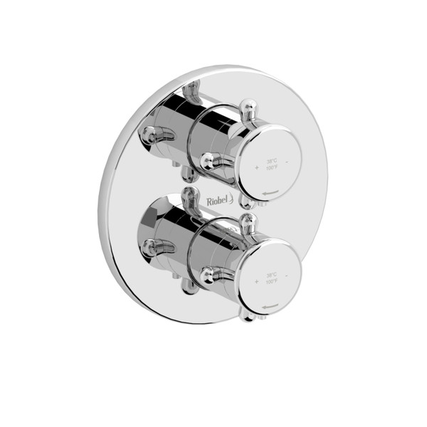 DISCONTINUED-Classic 3/4 Inch Thermostatic and Pressure Balance Multi-Function System - Chrome with Cross Handles | Model Number: FI83+C - Product Knockout