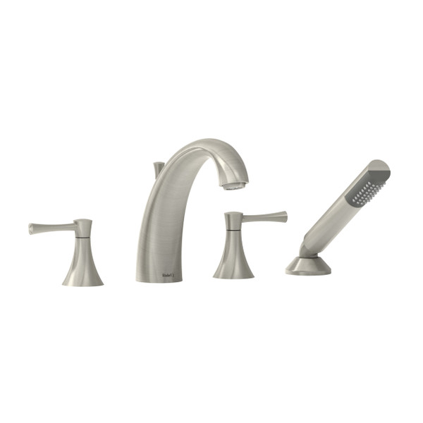 DISCONTINUED 4-piece deck-mount tub filler with Handshower - Brushed Nickel | Model Number: FM12LBN