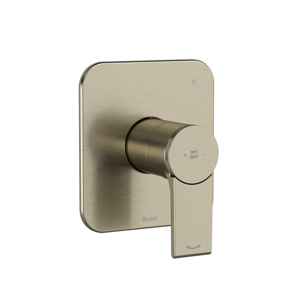 DISCONTINUED 3-way Type T/P (thermostatic/pressure balance) coaxial complete valve - Brushed Nickel | Model Number: FR45BN