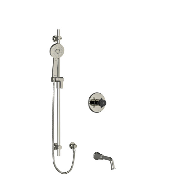 DISCONTINUED Shower Kit 1244 - Polished Nickel/Black | Model Number: KIT1244MMRD+PNBK
