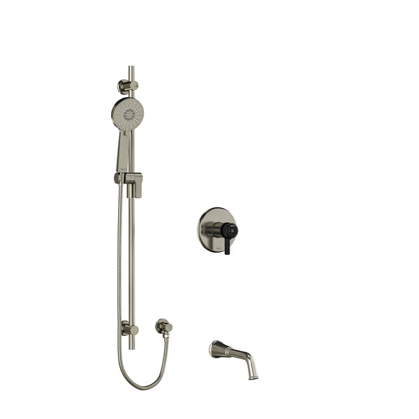 DISCONTINUED Shower Kit 1244 - Brushed Nickel/Black | Model Number: KIT1244MMRDJBNBK-EX