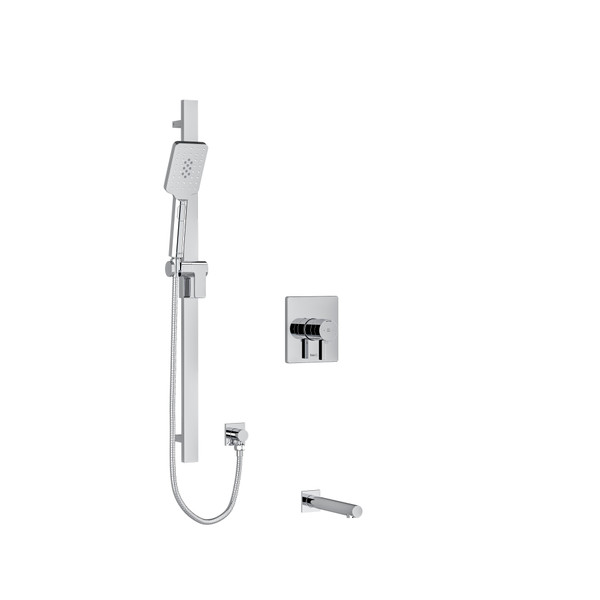 DISCONTINUED Profile 1/2 Inch 2-Way Type T/P (Thermostatic/Pressure Balance) Coaxial System With Spout And Hand Shower Rail - Chrome | Model Number: KIT1244PFTQC-EX