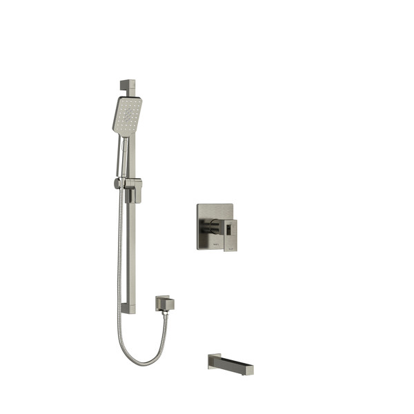 DISCONTINUED Kubik Shower Kit 1244 - Brushed Nickel | Model Number: KIT1244USBN-SPEX