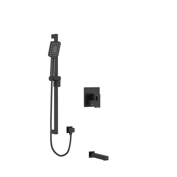 DISCONTINUÉ Ensemble de douche 1294 Kubik - Noir | Numéro de modèle: KIT1294USBK-SPEX