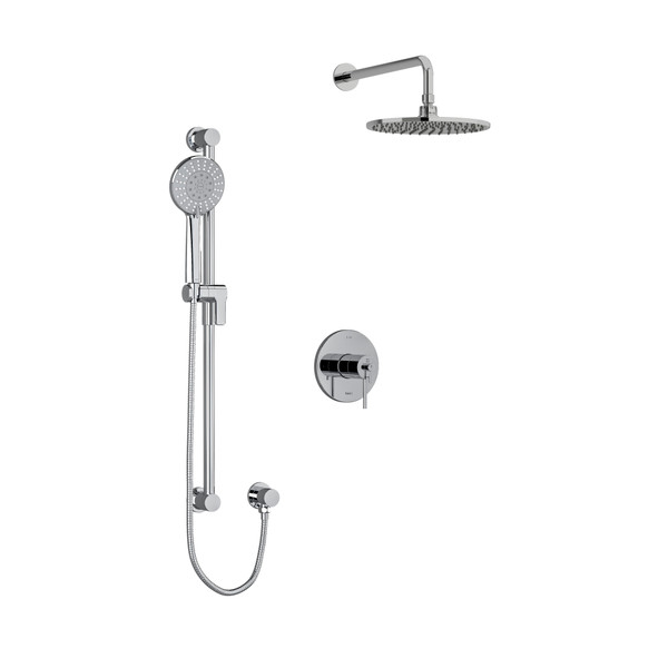 DISCONTINUED-Premium Type T/P (Thermostatic/Pressure Balance) 1/2 Inch Coaxial System With Hand Shower Rail And Shower Head - Chrome | Model Number: KIT1623C - Product Knockout