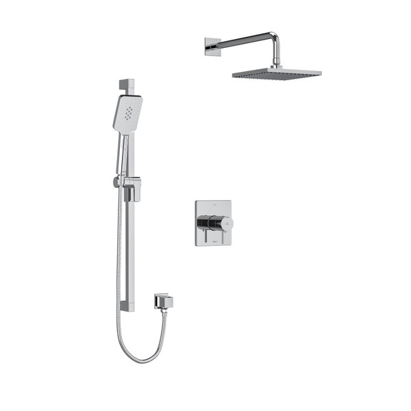 Premium Type T/P (Thermostatic/Pressure Balance) 1/2 Inch Coaxial Thermostatic System With Hand Shower Rail And Shower Head - Chrome | Model Number: KIT1723C-EX - Product Knockout