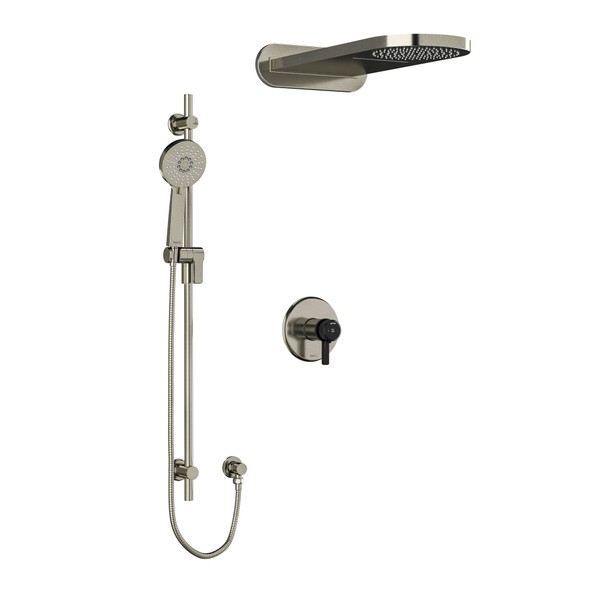 DISCONTINUED Shower Kit 2745 - Brushed Nickel/Black | Model Number: KIT2745MMRDJBNBK-SPEX