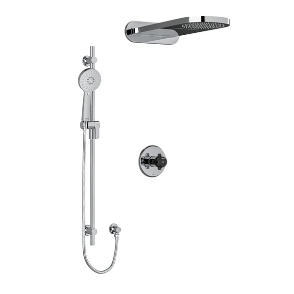 DISCONTINUED Shower Kit 2745 - Chrome/Black | Model Number: KIT2745MMRDXCBK