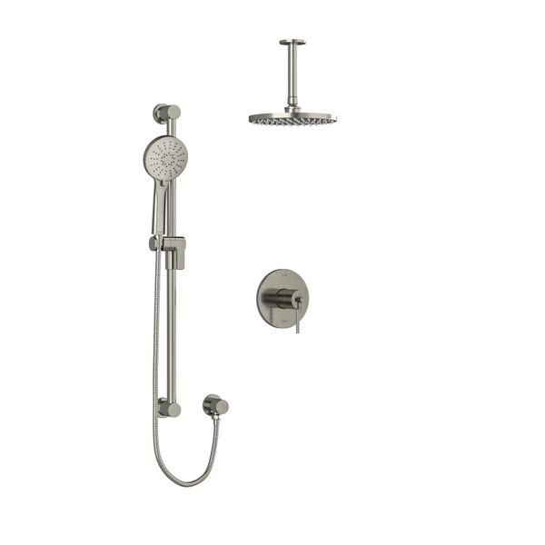 DISCONTINUED-CS Type T/P (Thermostatic/Pressure Balance) 1/2 Inch Coaxial 2-Way System With Hand Shower And Shower Head - Brushed Nickel | Model Number: KIT323CSTMBN-6 - Product Knockout