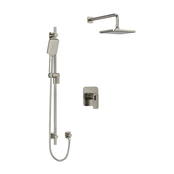 Equinox Type T/P (Thermostatic/Pressure Balance) 1/2 Inch Coaxial 2-Way System With Hand Shower And Shower Head - Brushed Nickel | Model Number: KIT323EQBN - Product Knockout