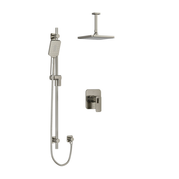 Equinox Type T/P (Thermostatic/Pressure Balance) 1/2 Inch Coaxial 2-Way System With Hand Shower And Shower Head - Brushed Nickel | Model Number: KIT323EQBN-6 - Product Knockout