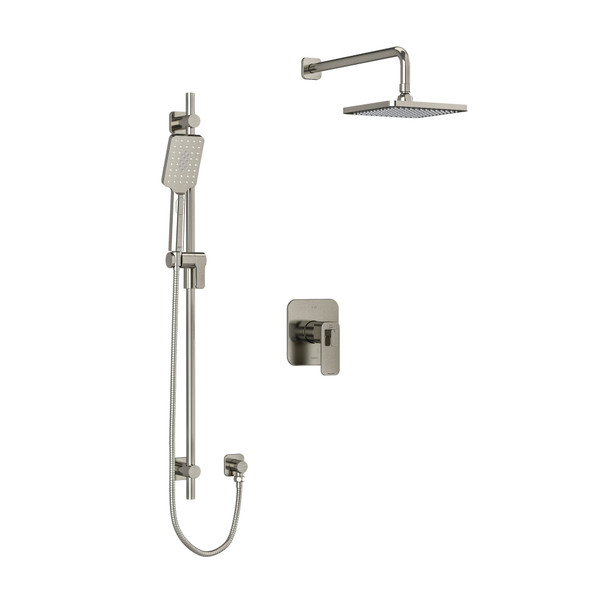 DISCONTINUED-Equinox Type T/P (Thermostatic/Pressure Balance) 1/2 Inch Coaxial 2-Way System With Hand Shower And Shower Head - Brushed Nickel | Model Number: KIT323EQBN-SPEX - Product Knockout