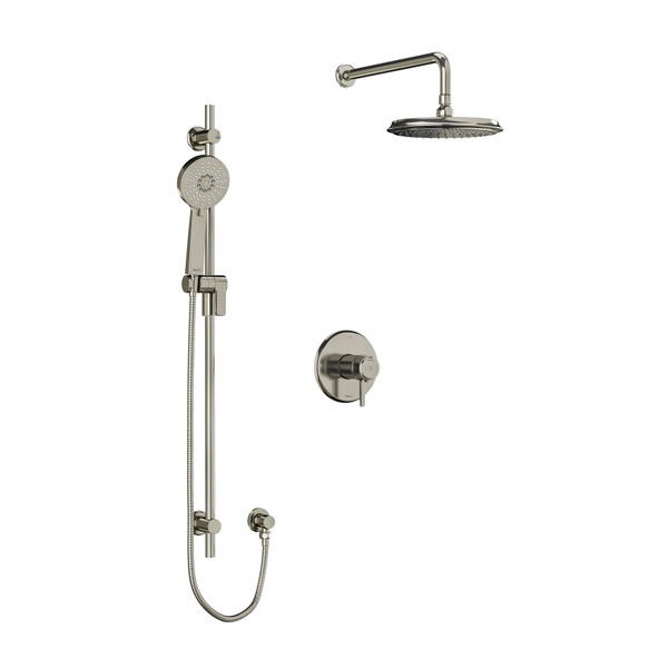 DISCONTINUED Momenti Type T/P (Thermostatic/Pressure Balance) 1/2 Inch Coaxial 2-Way System With Hand Shower And Shower Head - Brushed Nickel | Model Number: KIT323MMRDLBN-6-EX