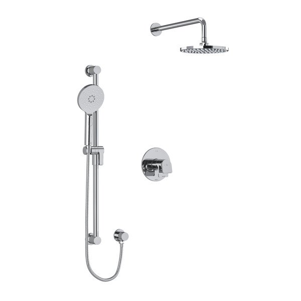 Ode Type T/P (Thermostatic/Pressure Balance) 1/2 Inch Coaxial 2-Way System With Hand Shower And Shower Head - Chrome | Model Number: KIT323ODC - Product Knockout