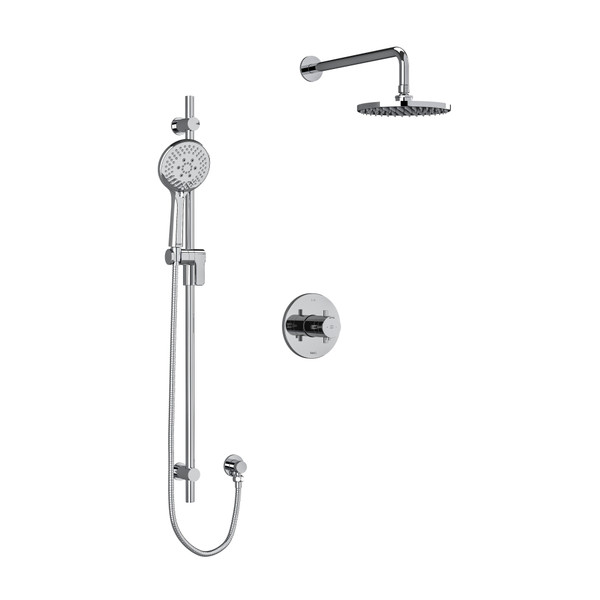 DISCONTINUED Pallace Type T/P (Thermostatic/Pressure Balance) 1/2 Inch Coaxial 2-Way System With Hand Shower And Shower Head - Chrome | Model Number: KIT323PATM+C-6-EX