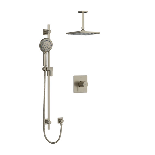 DISCONTINUED Pallace Type T/P (Thermostatic/Pressure Balance) 1/2 Inch Coaxial 2-Way System With Hand Shower And Shower Head - Brushed Nickel | Model Number: KIT323PATQBN-6