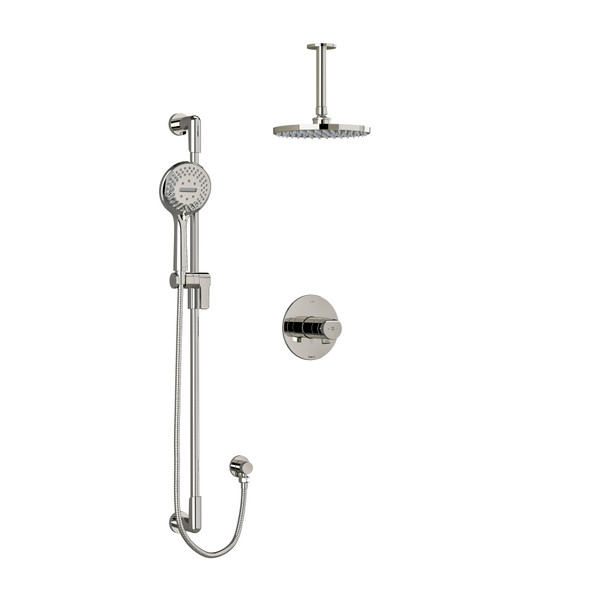 DISCONTINUED Parabola Type T/P (Thermostatic/Pressure Balance) 1/2 Inch Coaxial 2-Way System With Hand Shower And Shower Head - Polished Nickel | Model Number: KIT323PBPN-6
