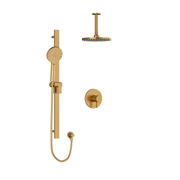 DISCONTINUED Paradox Type T/P (Thermostatic/Pressure Balance) 1/2 Inch Coaxial 2-Way System With Hand Shower And Shower Head - Brushed Gold | Model Number: KIT323PXTMBG-6