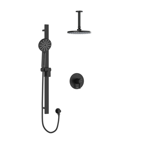 Paradox Type T/P (Thermostatic/Pressure Balance) 1/2 Inch Coaxial 2-Way System With Hand Shower And Shower Head - Black | Model Number: KIT323PXTMBK-6 - Product Knockout