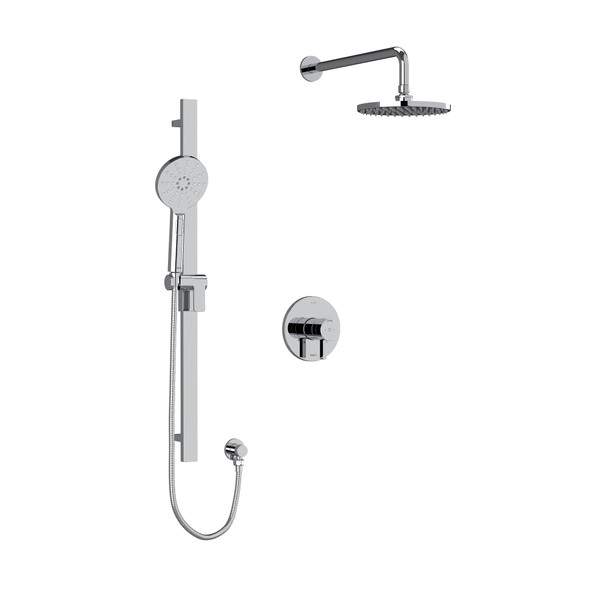 DISCONTINUED-Paradox Type T/P (Thermostatic/Pressure Balance) 1/2 Inch Coaxial 2-Way System With Hand Shower And Shower Head - Chrome | Model Number: KIT323PXTMC-6-EX - Product Knockout