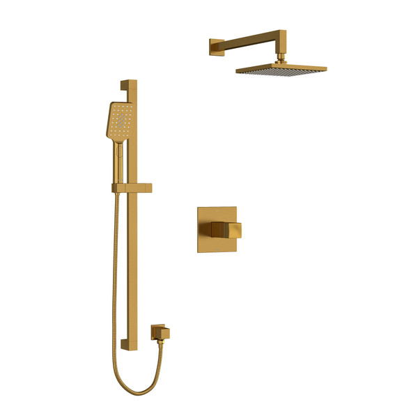 DISCONTINUED Reflet Type T/P (Thermostatic/Pressure Balance) 1/2 Inch Coaxial 2-Way System With Hand Shower And Shower Head - Brushed Gold | Model Number: KIT323RFBG-EX