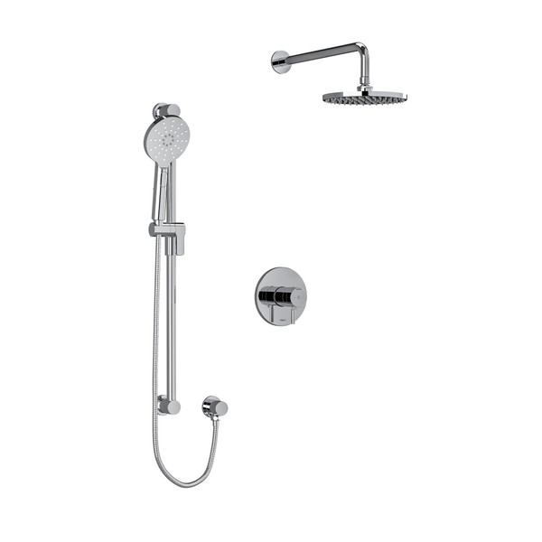 DISCONTINUED Riu Type T/P (Thermostatic/Pressure Balance) 1/2 Inch Coaxial 2-Way System With Hand Shower And Shower Head - Chrome | Model Number: KIT323RUTMC