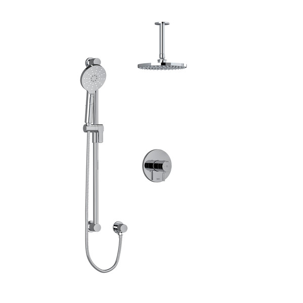 Riu Type T/P (Thermostatic/Pressure Balance) 1/2 Inch Coaxial 2-Way System With Hand Shower And Shower Head - Chrome | Model Number: KIT323RUTMC-6 - Product Knockout