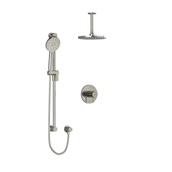 Riu Type T/P (Thermostatic/Pressure Balance) 1/2 Inch Coaxial 2-Way System With Hand Shower And Shower Head - Brushed Nickel | Model Number: KIT323RUTMBN-6 - Product Knockout