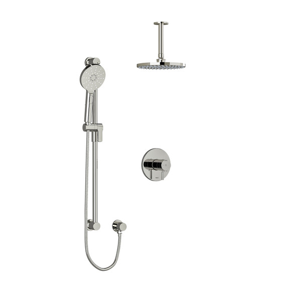 Riu Type T/P (Thermostatic/Pressure Balance) 1/2 Inch Coaxial 2-Way System With Hand Shower And Shower Head - Polished Nickel | Model Number: KIT323RUTMPN-6 - Product Knockout