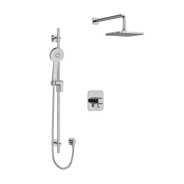 Salome Type T/P (Thermostatic/Pressure Balance) 1/2 Inch Coaxial 2-Way System With Hand Shower And Shower Head - Chrome | Model Number: KIT323SAC-6-SPEX - Product Knockout