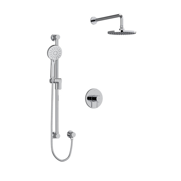 Sylla Type T/P (Thermostatic/Pressure Balance) 1/2 Inch Coaxial 2-Way System With Hand Shower And Shower Head - Chrome | Model Number: KIT323SYTMC-6-EX - Product Knockout