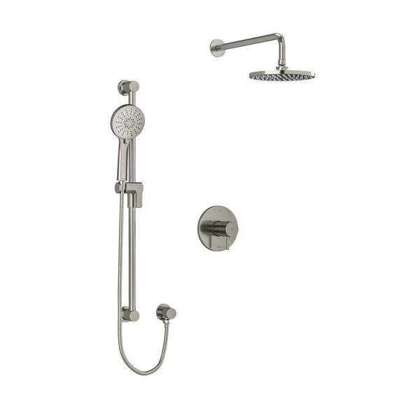 DISCONTINUED-Sylla Type T/P (Thermostatic/Pressure Balance) 1/2 Inch Coaxial 2-Way System With Hand Shower And Shower Head - Brushed Nickel | Model Number: KIT323SYTMBN-6-SPEX - Product Knockout